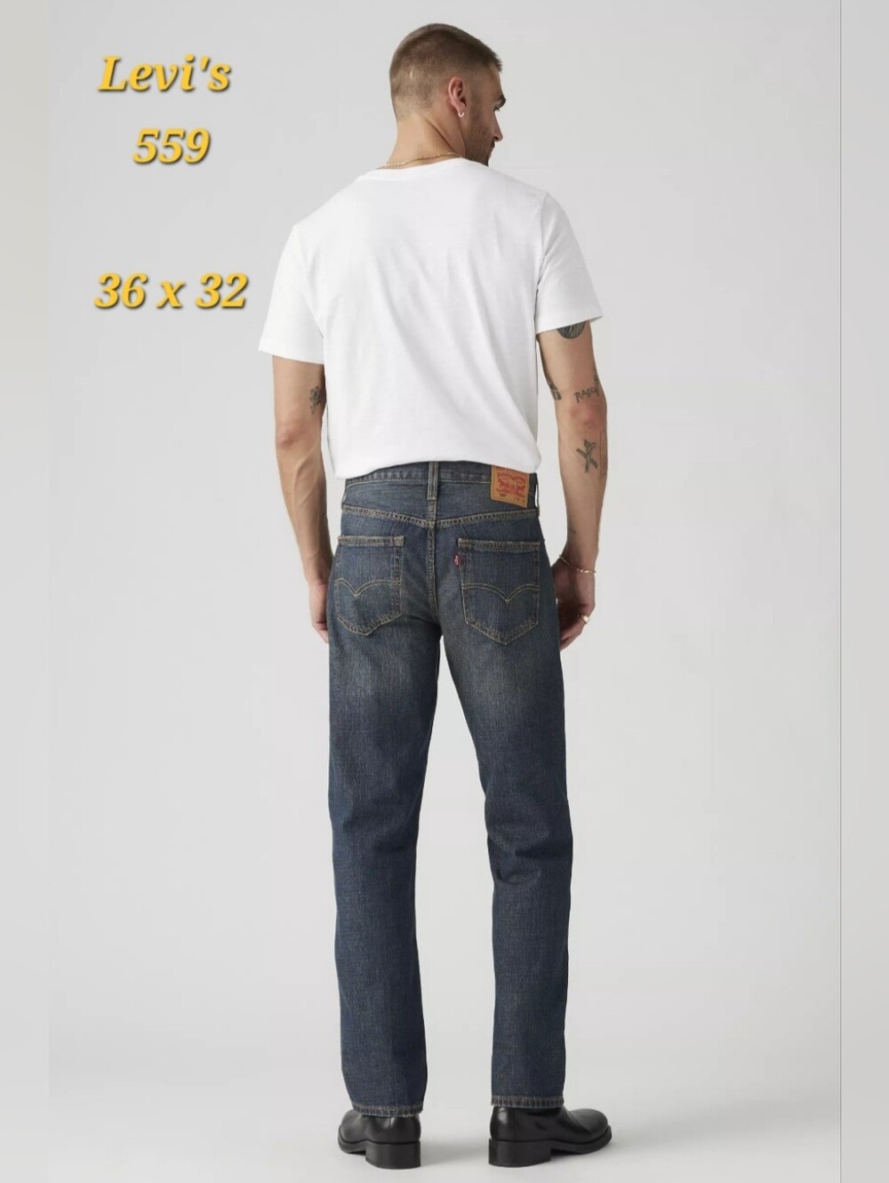 Levi's 559 Relax Fit Straight Fit Men's Blue Denim 36 x 32